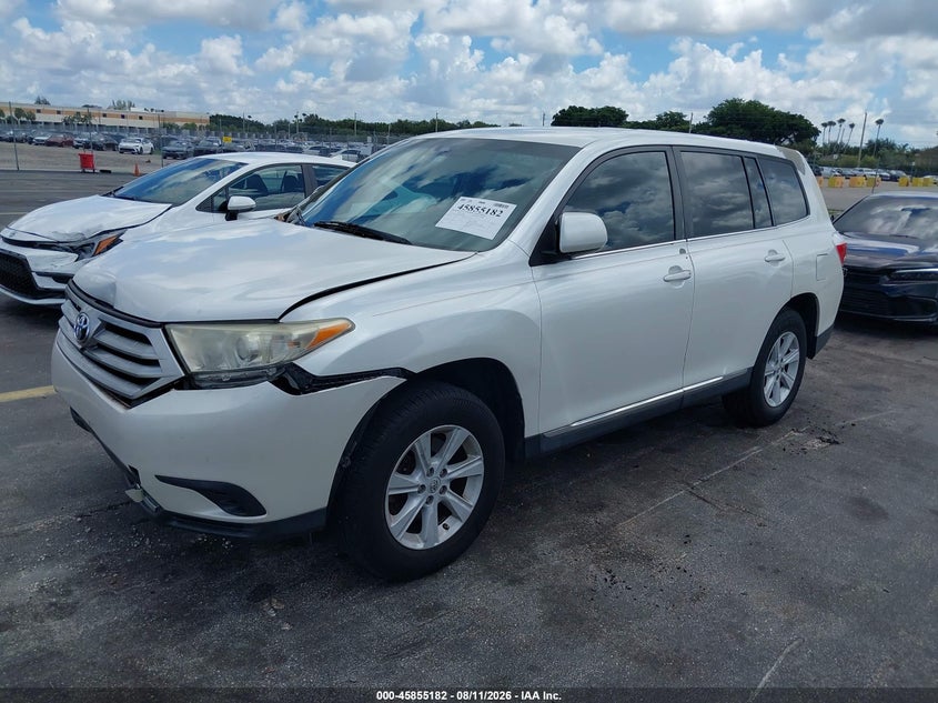 2013 Toyota Highlander, Удар спереду, IAAI, VIN 5TDZA3EH0DS039369 — фото 2