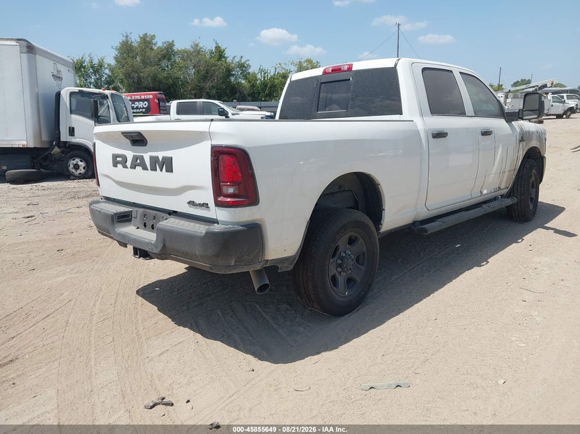 Vin: 3c6ur5clxtg252291, lot: 46354582, ram 2500 tradesman  4x4 6'4 box 20264