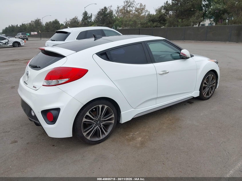 Vin: kmhtc6ae5gu283835, lot: 46354648, hyundai veloster turbo 20164
