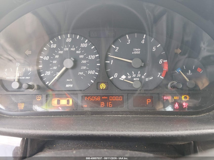 BMW 323CI 2000 VIN WBABR3341YEA82298