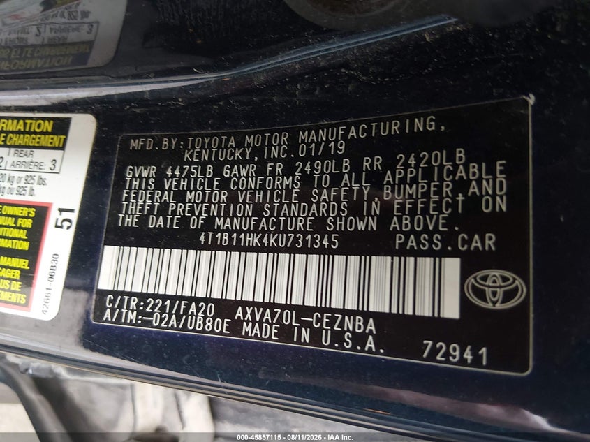 TOYOTA CAMRY - zdjęcie 9