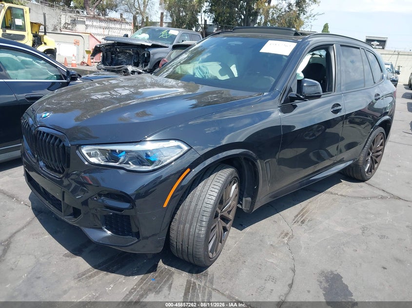 2022 BMW X5 M50I, Right Front, IAAI, VIN 5UXJU4C05N9L90008 — photo 2