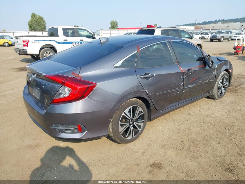 Vin: 19xfc1f30he200386, lot: 46356427, honda civic ex-t 20174