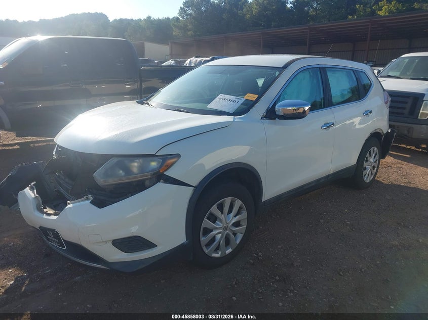 2016 Nissan Rogue, Front & Rear, IAAI, VIN 5N1AT2MT1GC826470 — photo 2