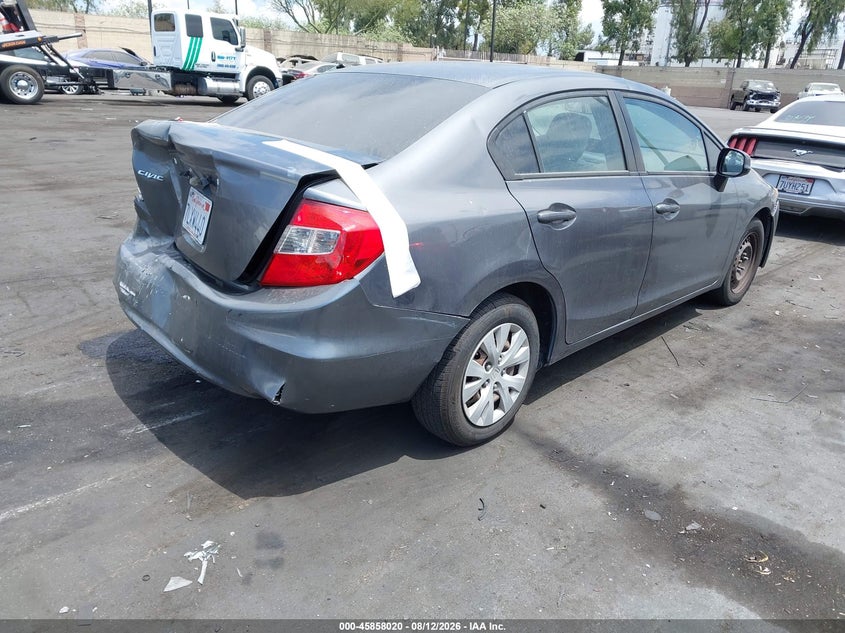 2012 HONDA CIVIC SEDAN 1.8L I-4 VVT, 140HP