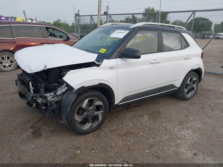 2022 Hyundai Venue, Front End, IAAI, VIN KMHRC8A34NU201790 — photo 2