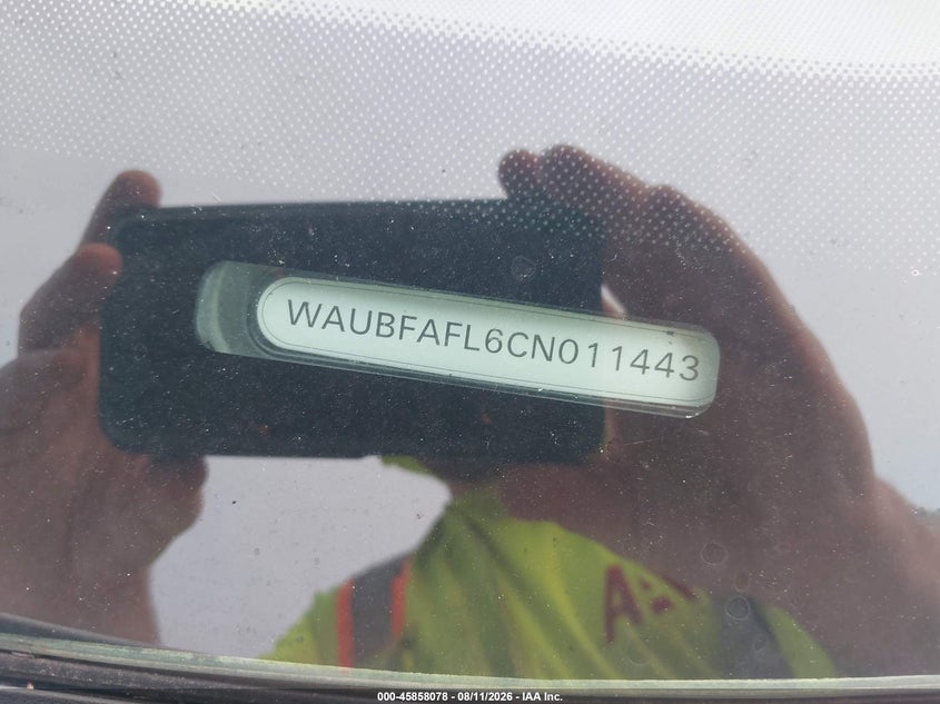 AUDI A4 2012 VIN WAUBFAFL6CN011443