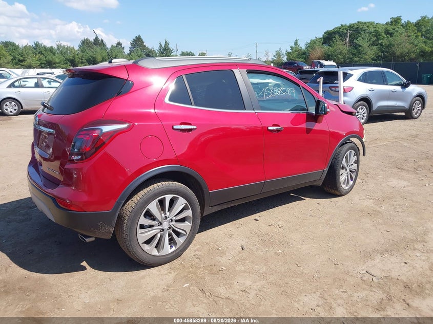 Vin: kl4cjasb9jb624250, lot: 46357222, buick encore preferred 20184