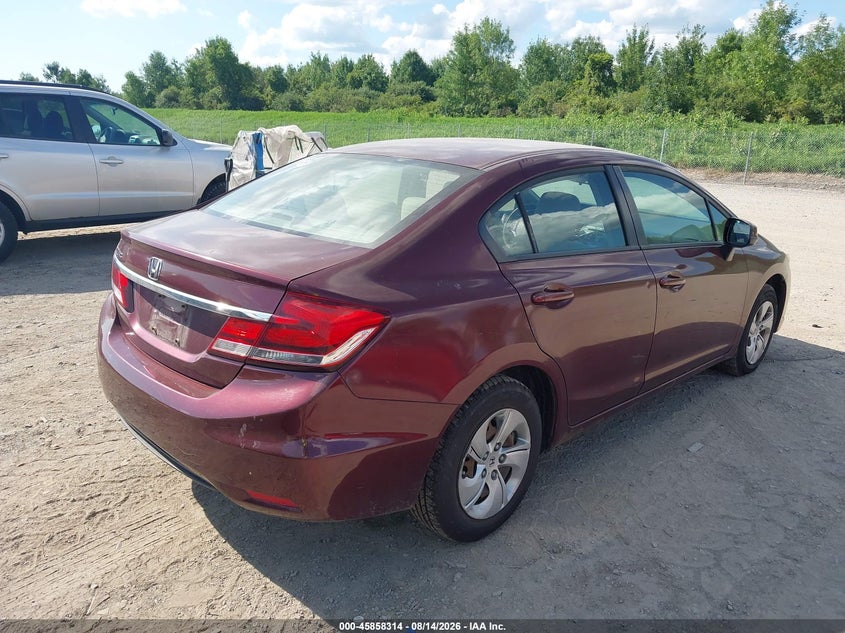 Vin: 2hgfb2f56dh535968, lot: 46357247, honda civic lx 20134