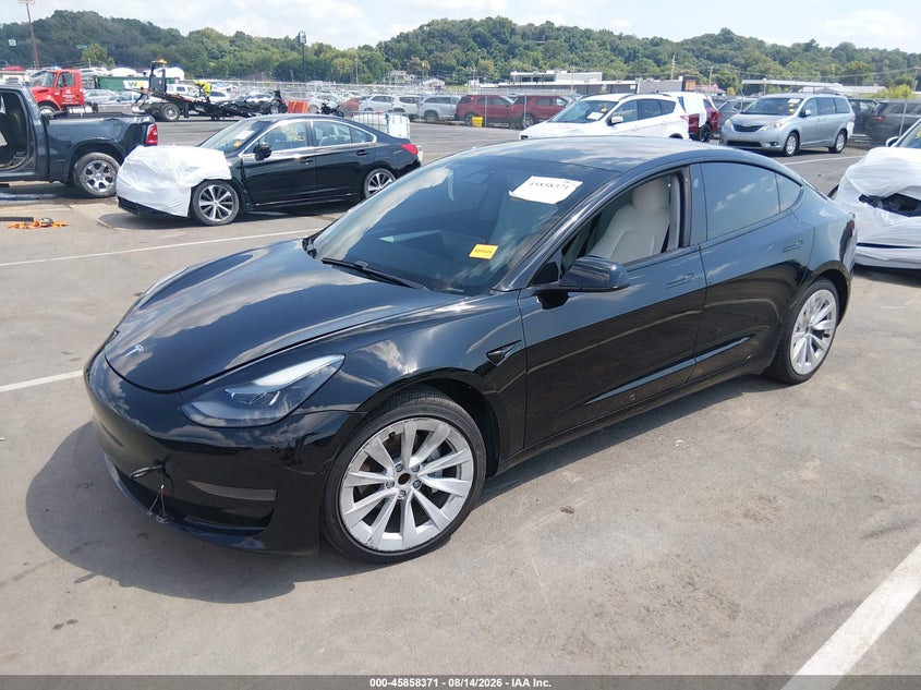 Vin: 5yj3e1ea2mf019310, lot: 46357304, tesla model 3 standard range plus rear-wheel drive 20212