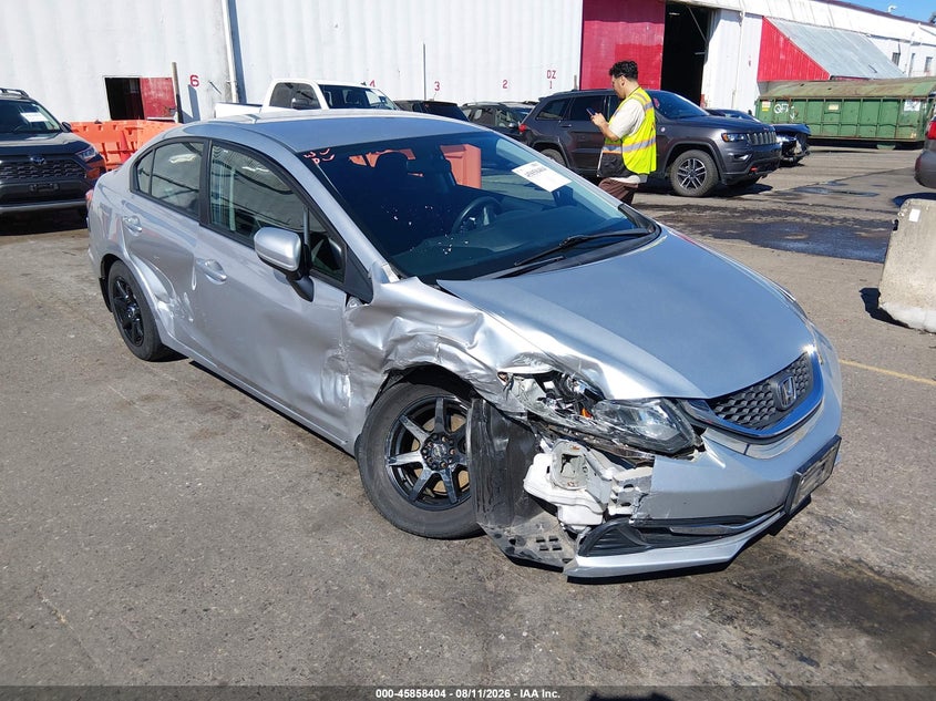 2014 Honda Civic Lx, Правий бік, IAAI, VIN 19XFB2F51EE226615
