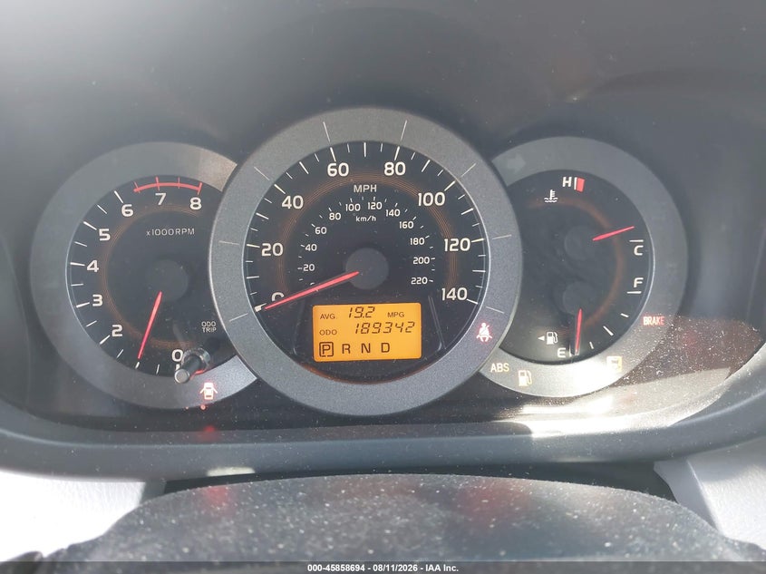 2009 TOYOTA RAV 4 SPORT UTILITY VEHICLE 2.5L I-4 DOHC, VVT, 179HP