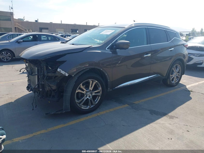 Vin: 5n1az2mg7jn138244, lot: 46357870, nissan murano platinum 20182