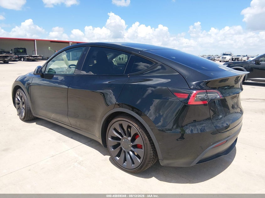 Vin: 5yjygdef3mf083983, lot: 46358281, tesla model y performance dual motor all-wheel drive 20213