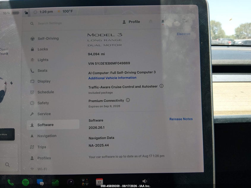 2021 TESLA MODEL 3 auction photo 7