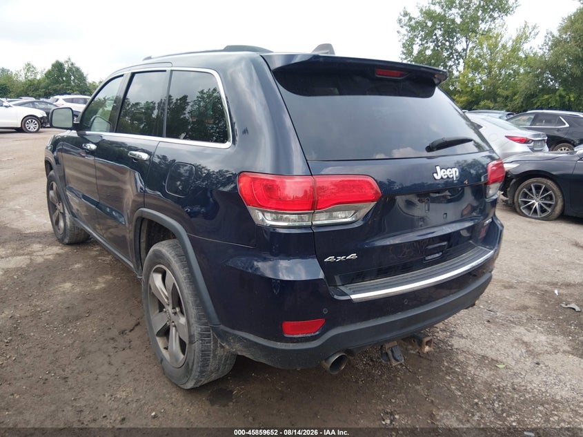 Vin: 1c4rjfbt6gc491763, lot: 46358622, jeep grand cherokee limited 20163