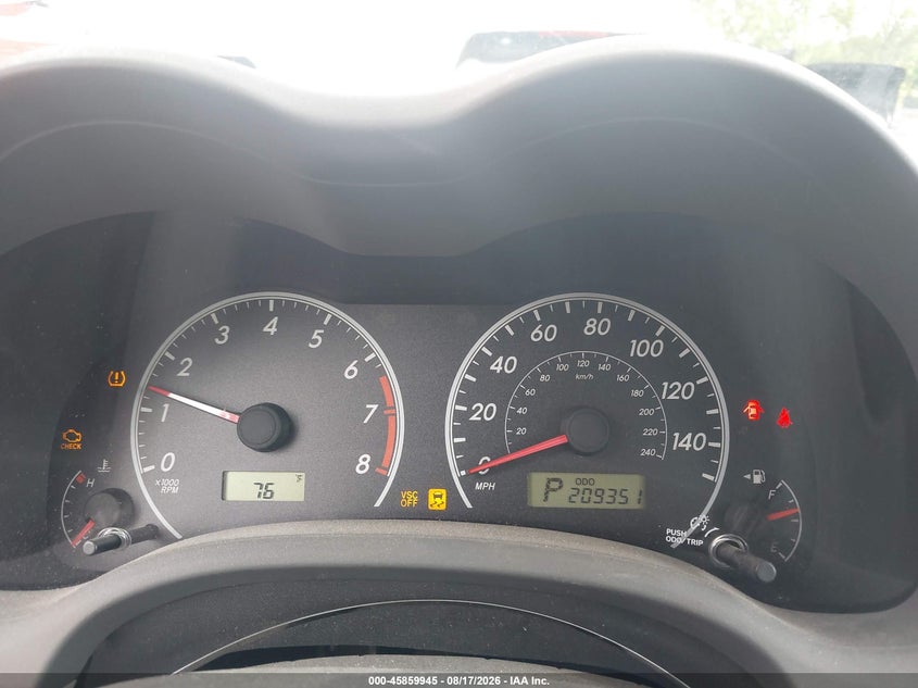 2010 TOYOTA COROLLA SEDAN 1.8L I-4 DOHC, VVT, 132HP