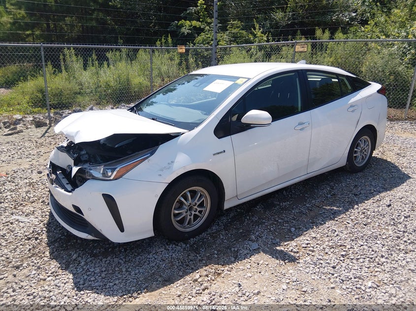 2021 Toyota Prius Le, Front End, IAAI, VIN JTDKAMFU8M3146450 — photo 2