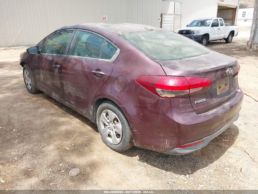 Vin: 3kpfk4a7xhe108023, lot: 46359234, kia forte lx 20173