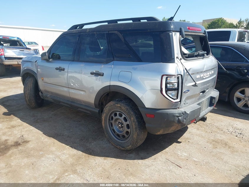 Vin: 3fmcr9d99mra60831, lot: 46360079, ford bronco sport badlands 20213