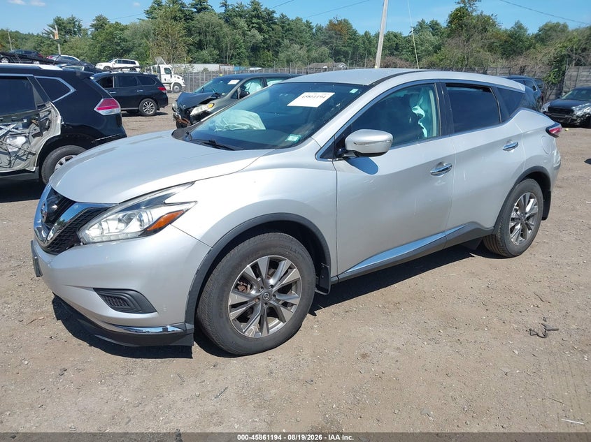 2015 Nissan Murano S, Right Front, IAAI, VIN 5N1AZ2MH8FN281879 — photo 2