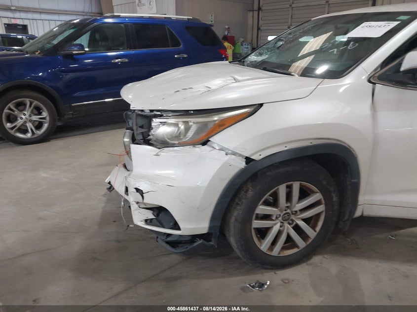 TOYOTA HIGHLANDER 2016 VIN 5TDBKRFH5GS326338