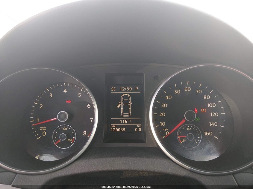 2012 VOLKSWAGEN GOLF HATCHBACK 2.5L I-5 DOHC, VVT, 170HP