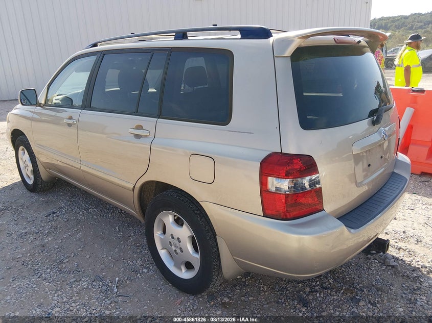 2005 TOYOTA HIGHLANDER SPORT UTILITY VEHICLE 3.3L V-6 DOHC, VVT, 230HP
