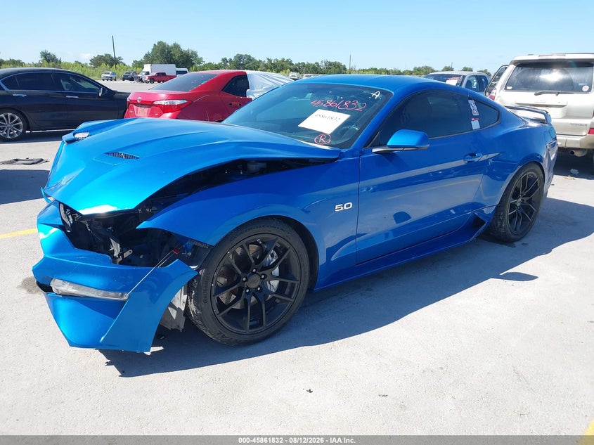 2019 Ford Mustang Gt, Front End, IAAI, VIN 1FA6P8CF7K5130180 — photo 2