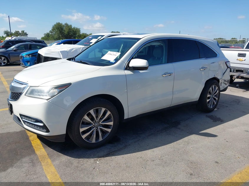 2016 ACURA MDX auction photo 2