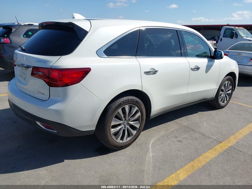 2016 ACURA MDX auction photo 4