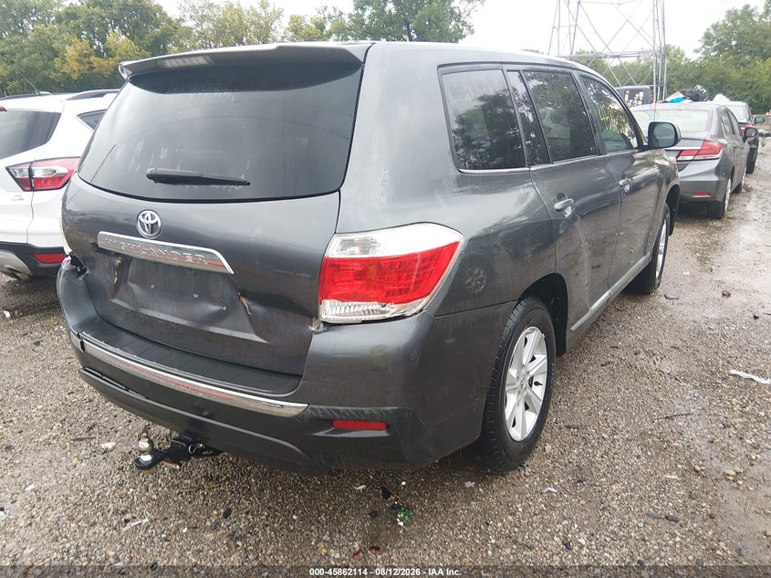 Vin: 5tdzk3eh0cs068382, lot: 46361084, toyota highlander base v6 20124