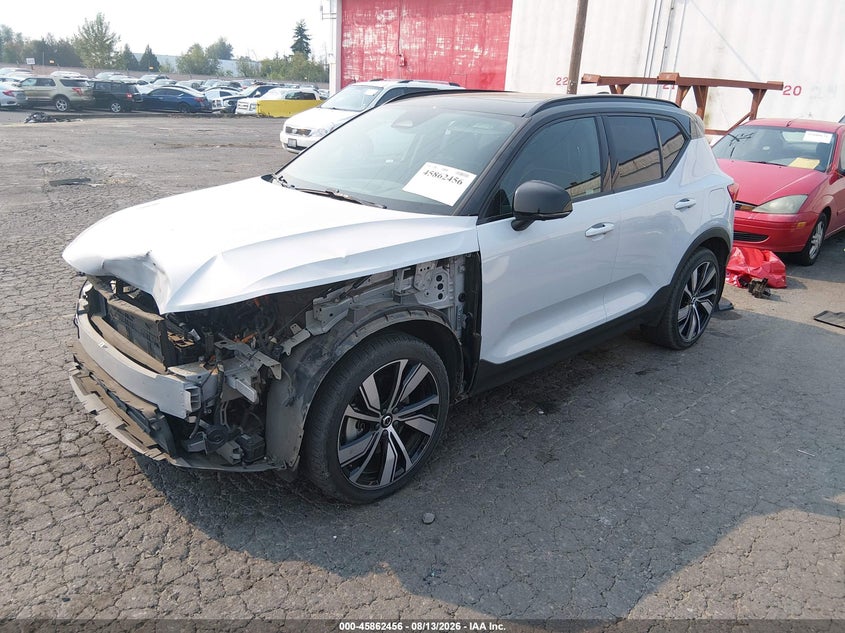 Vin: yv4ed3urxm2593166, lot: 46361426, volvo xc40 recharge pure electric p8 20212