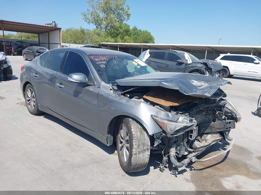 2017 Infiniti Q50 2.0T Base, Перед, IAAI, VIN JN1CV7AP7HM642449