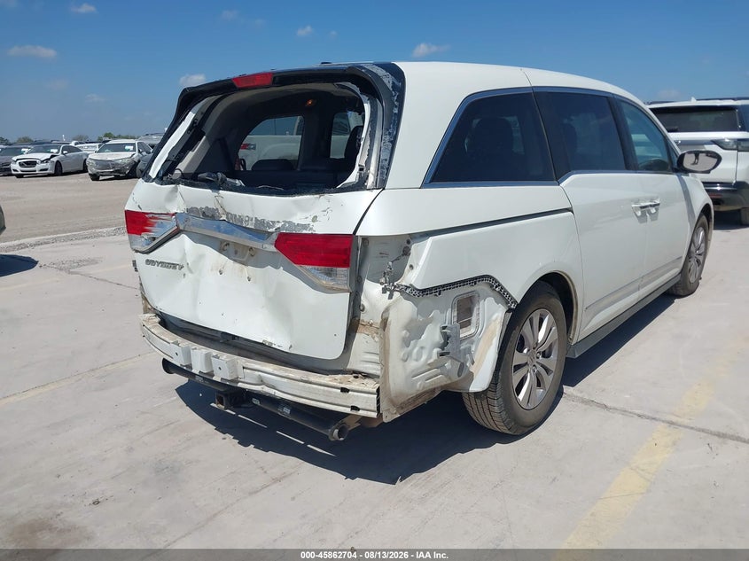 Vin: 5fnrl5h6xeb087709, lot: 46361674, honda odyssey ex-l 20144