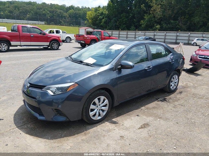 2016 Toyota Corolla, Rear, IAAI, VIN 5YFBURHE5GP552725 — photo 2