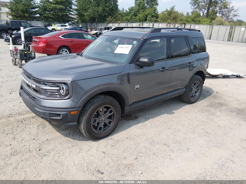 Vin: 3fmcr9b69mra38322, lot: 46361761, ford bronco sport big bend 20212