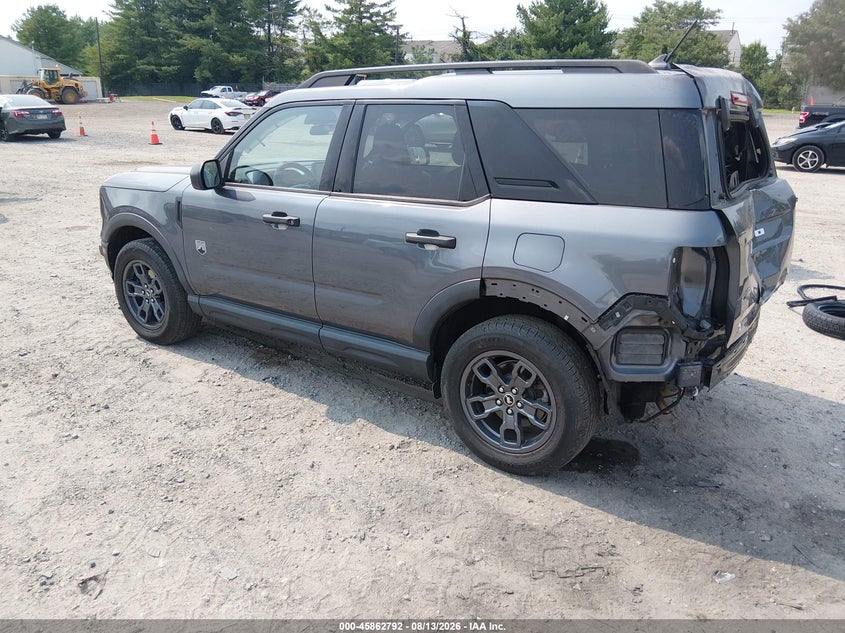 Vin: 3fmcr9b69mra38322, lot: 46361761, ford bronco sport big bend 20213