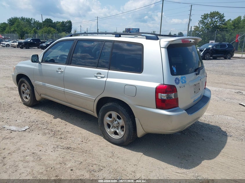 2007 TOYOTA HIGHLANDER SPORT UTILITY VEHICLE 2.4L I-4 DOHC, VVT, 155HP