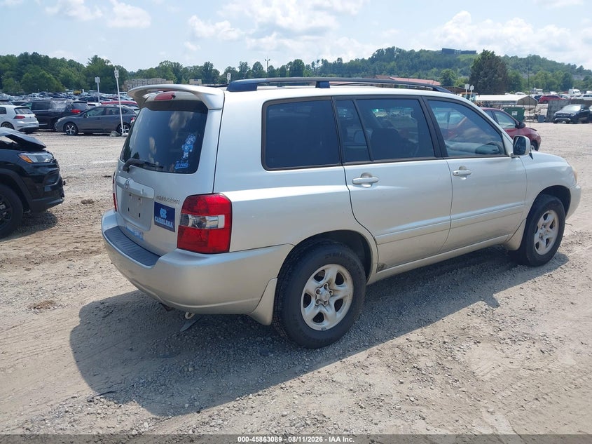 2007 TOYOTA HIGHLANDER SPORT UTILITY VEHICLE 2.4L I-4 DOHC, VVT, 155HP