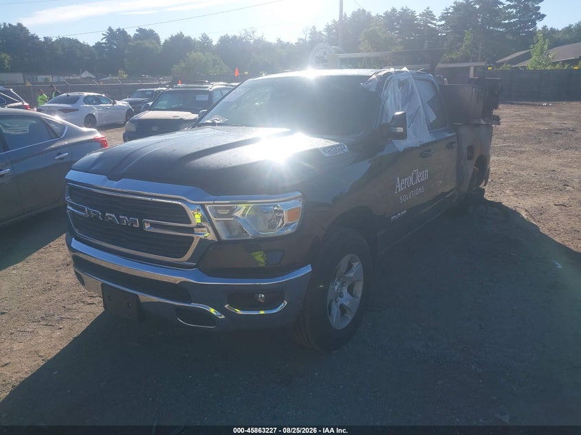 Vin: 1c6srfbt2mn740030, lot: 46362198, ram 1500 big horn  4x4 6'4 box 20212