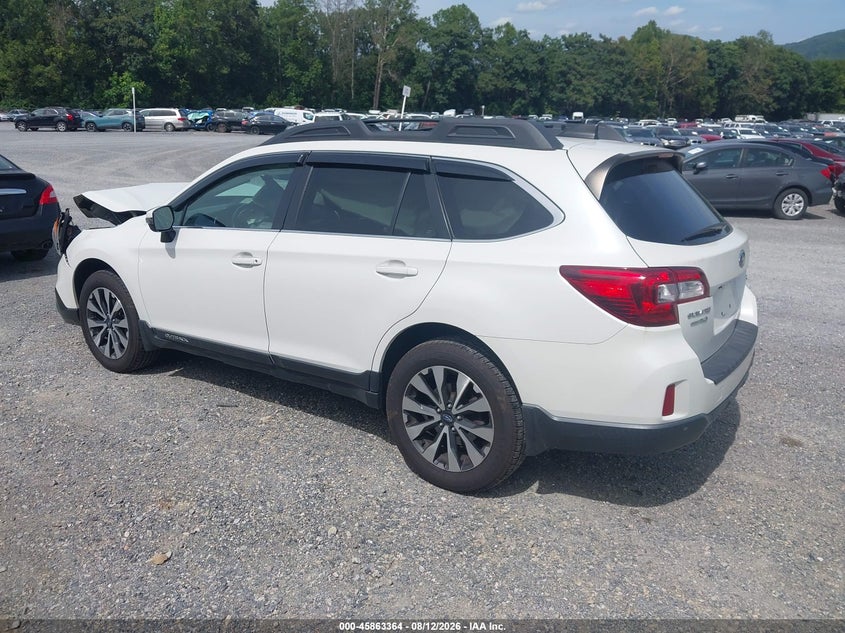 Vin: 4s4bsanc9h3396625, lot: 46362334, subaru outback 2.5i limited 20173