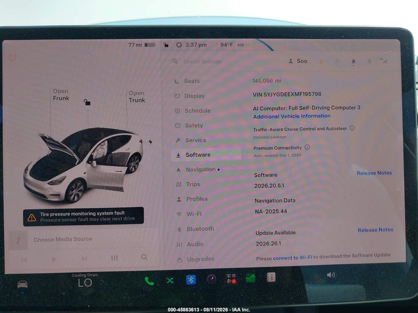 2021 TESLA MODEL Y SPORT UTILITY VEHICLE ELECTRIC