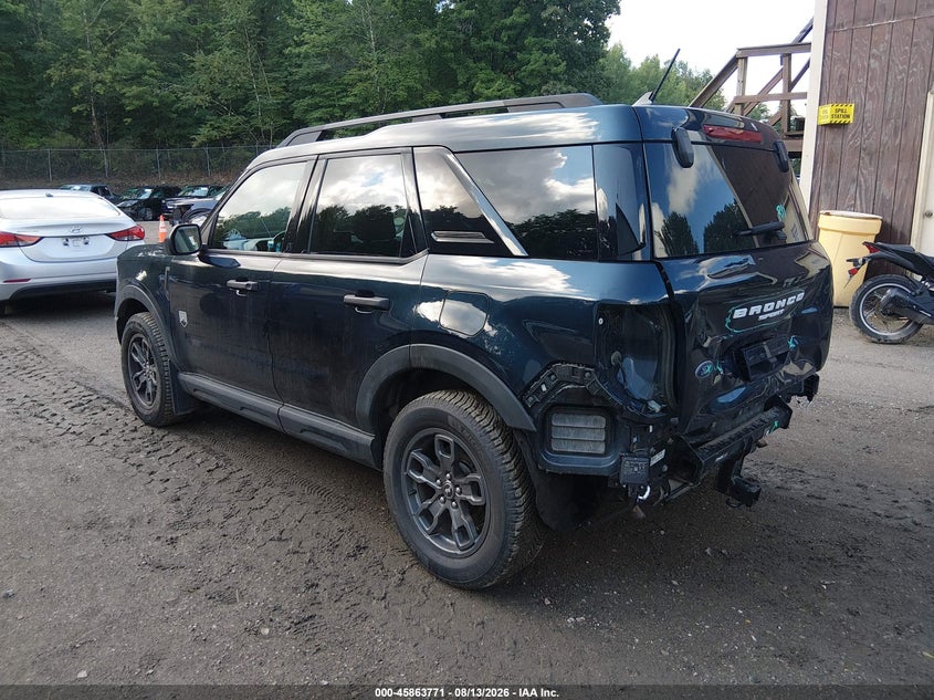 Vin: 3fmcr9b62mrb41050, lot: 46362741, ford bronco sport big bend 20213