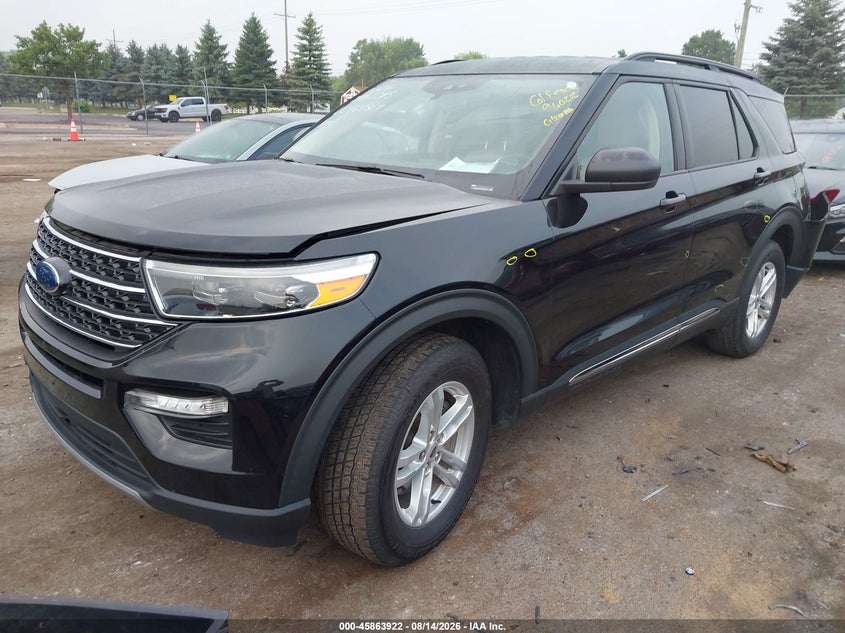 2021 Ford Explorer, Rear, IAAI, VIN 1FMSK8DH1MGC46047 — photo 2