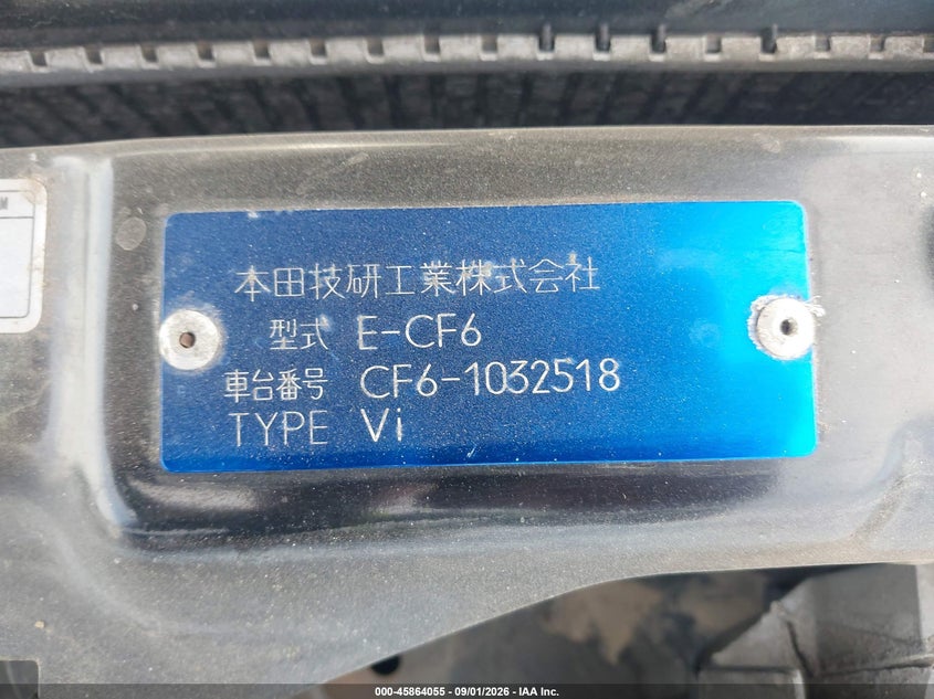 1998 HONDA ACCORD N/A N/A