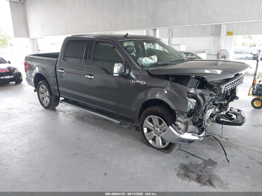 2018 Ford F-150 Lariat, Front, IAAI, VIN 1FTEW1EG5JFD32076
