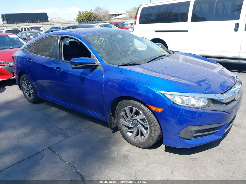 2018 Honda Civic Ex, Левый перёд, IAAI, VIN 2HGFC2F74JH566307