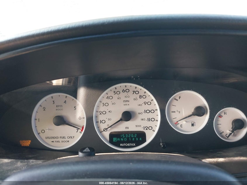 1999 CHRYSLER SEBRING CABRIO 2.5L V-6 168HP