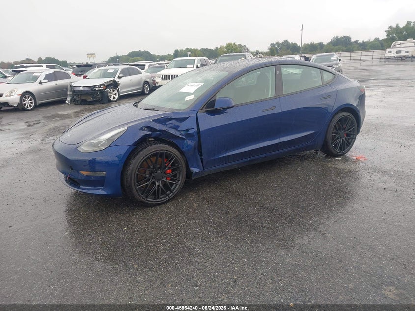 Vin: 5yj3e1ec2pf480710, lot: 46363210, tesla model 3 performance dual motor all-wheel drive 20232